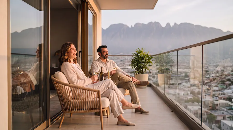 Terraza con vista a La Huasteca