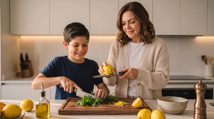 Cocinando en familia